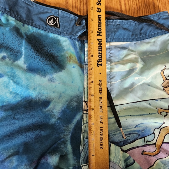 Mens 29 Volcom Board Shorts Swim Trunks Surfer Drawstring Back Pocket Stretch - Picture 11 of 16